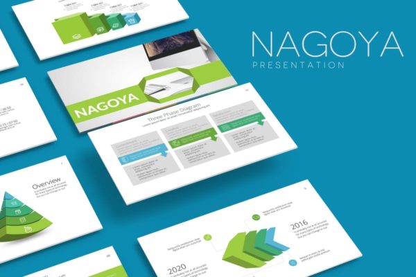市场调研报告/市场分析报告PPT幻灯片模板 NAGOYA Powerpoint Template缩略图 市场调研报告/市场分析报告PPT幻灯片模板 NAGOYA Powerpoint Template