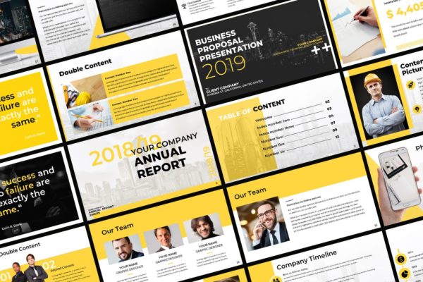 高逼格黄色配色企业公司年度报告总结PPT模板 Yello Business Presentation缩略图 高逼格黄色配色企业公司年度报告总结PPT模板 Yello Business Presentation