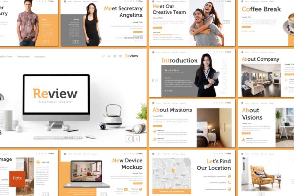 适合做路演/企宣的PPT幻灯片设计模板 Review – Powerpoint Template缩略图 适合做路演/企宣的PPT幻灯片设计模板 Review – Powerpoint Template