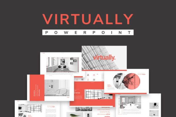 产品设计公司介绍PPT幻灯片设计模板 Virtually Powerpoint