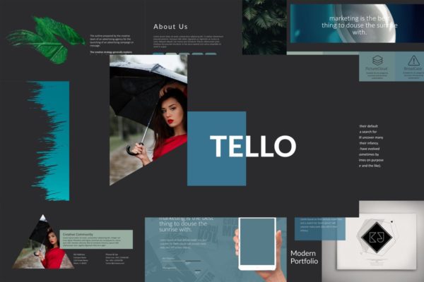 企业初创项目融资方案PPT幻灯片模板 TELLO Powerpoint Template