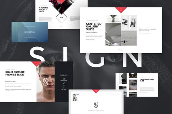 100+页创意视觉 Keynote 幻灯片模板 SIGN Keynote Presentation Template