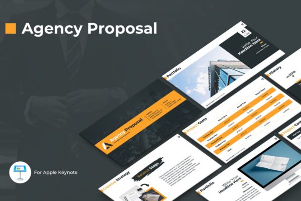 投标方案Keynote幻灯片模板 Agency Proposal Keynote Template缩略图 投标方案Keynote幻灯片模板 Agency Proposal Keynote Template