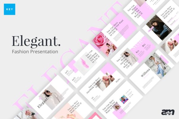 女性时尚主题电子商务Keynote幻灯片模板 Elegant Fashion Keynote缩略图 女性时尚主题电子商务Keynote幻灯片模板 Elegant Fashion Keynote