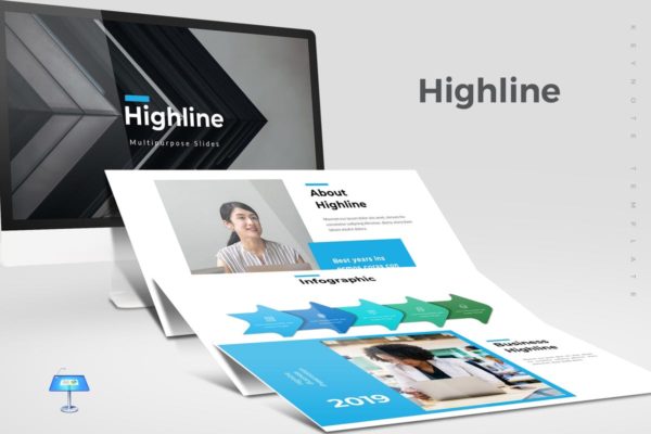 简约企业数据信息图表演示Keynote幻灯片模板 Highline – Keynote Template缩略图 简约企业数据信息图表演示Keynote幻灯片模板 Highline – Keynote Template