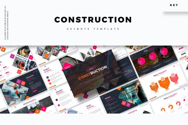 建筑案例演示Keynote幻灯片模板 Contruction – Keynote Template缩略图 建筑案例演示Keynote幻灯片模板 Contruction – Keynote Template