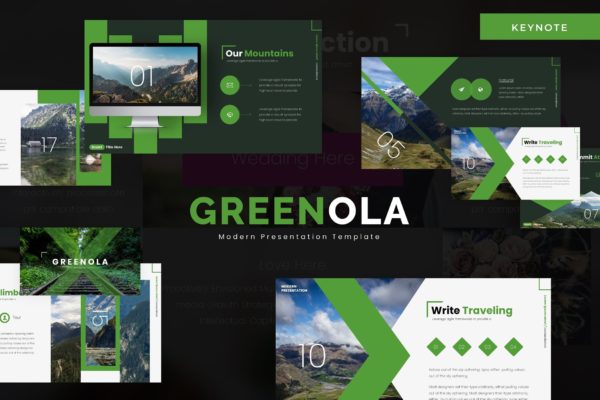 旅游摄影业务推广Keynote幻灯片模板 Greenola – Keynote Template缩略图 旅游摄影业务推广Keynote幻灯片模板 Greenola – Keynote Template