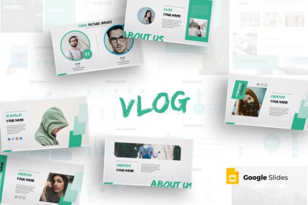 视频博客项目宣传介绍Google幻灯片模板 Vlog – Google Slides Template缩略图 视频博客项目宣传介绍Google幻灯片模板 Vlog – Google Slides Template