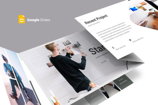 创意产品路演谷歌Google幻灯片模板 Startup – Google Slides Template