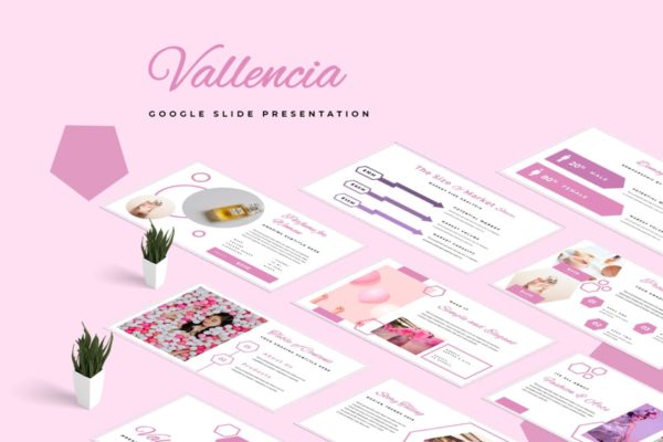 粉红配色女性品牌展示Google幻灯片模板 Vallencia Google Slides Presentation缩略图 粉红配色女性品牌展示Google幻灯片模板 Vallencia Google Slides Presentation