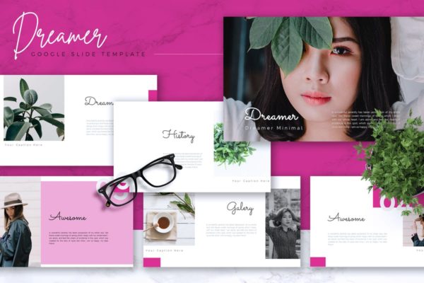 现代设计风格品牌策划Google Slides幻灯片模板 DREAMER – Google Slides Template