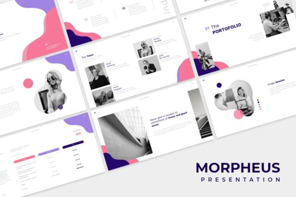 极简主义风格业务/产品/项目介绍Google Slides幻灯片模板 Morpheus Google Slides