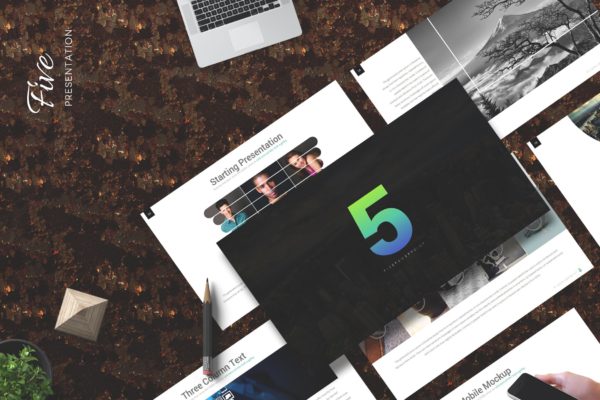 创业项目融资谷歌幻灯片设计模板 Five – Google Slides缩略图 创业项目融资谷歌幻灯片设计模板 Five – Google Slides