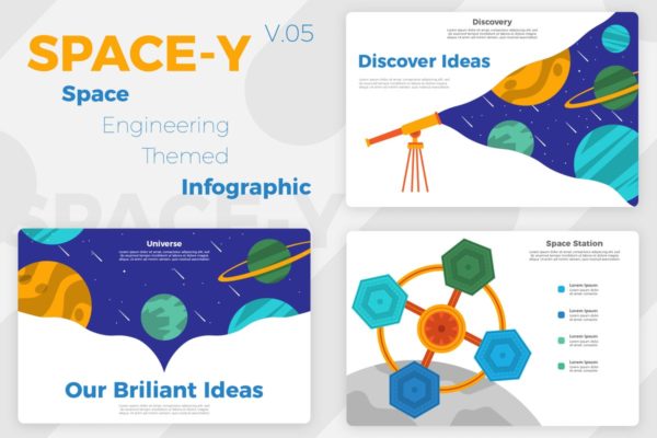 航天科技信息图表幻灯片设计素材模板V5 Space-Y v5 – Infographic缩略图 航天科技信息图表幻灯片设计素材模板V5 Space-Y v5 – Infographic