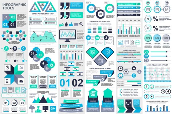 市场调查统计分析信息图表报告设计模板素材 Set Infographic Elements Template缩略图 市场调查统计分析信息图表报告设计模板素材 Set Infographic Elements Template