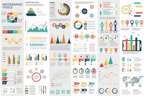 生活数据普查信息图表幻灯片设计元素 Infographic Elements