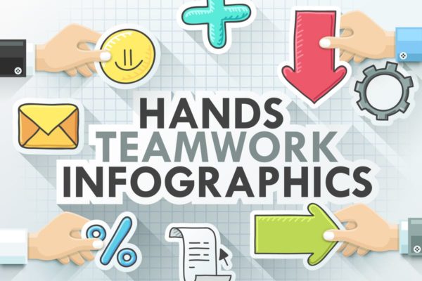 团队协作团队建设信息图表矢量素材 Teamwork Infographics缩略图 团队协作团队建设信息图表矢量素材 Teamwork Infographics