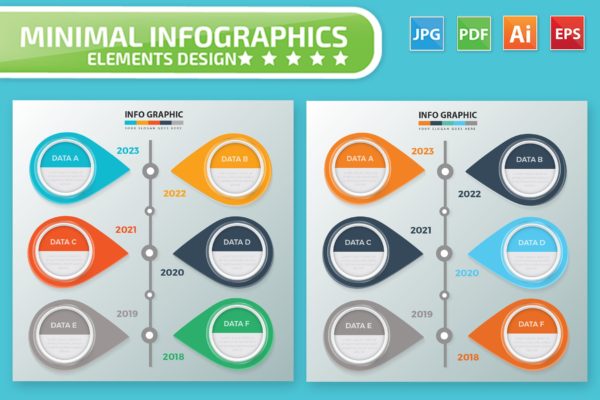 时间轴大事记信息图表制作设计素材 Timeline Infographic Elements Design缩略图 时间轴大事记信息图表制作设计素材 Timeline Infographic Elements Design