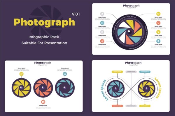 摄影主题信息图表矢量设计模板 Photography – Infographic缩略图 摄影主题信息图表矢量设计模板 Photography – Infographic