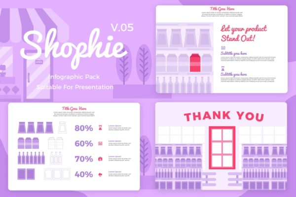 可视化数据演示信息图表幻灯片设计素材V5 Shopifie v5 – Infographic