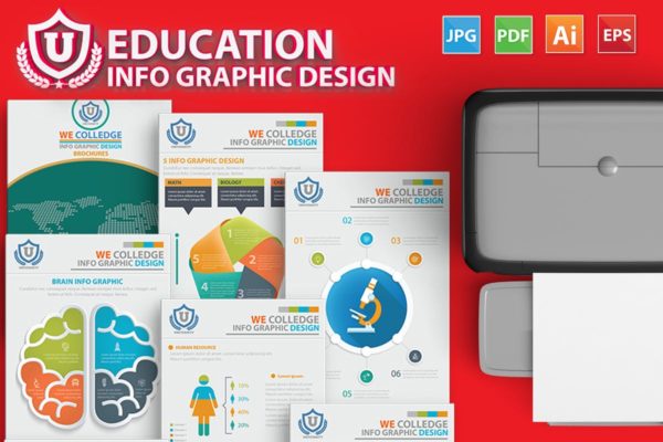 17页教育培训行业信息图表设计模板 Education Infographic 17 Pages Design缩略图 17页教育培训行业信息图表设计模板 Education Infographic 17 Pages Design