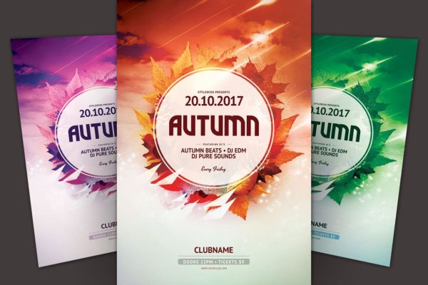 秋天枫叶主题传单模板 Autumn Flyer Template缩略图 秋天枫叶主题传单模板 Autumn Flyer Template