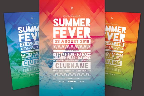 缤纷夏日海滩主题活动传单模板 Summer Fever Flyer Template缩略图 缤纷夏日海滩主题活动传单模板 Summer Fever Flyer Template