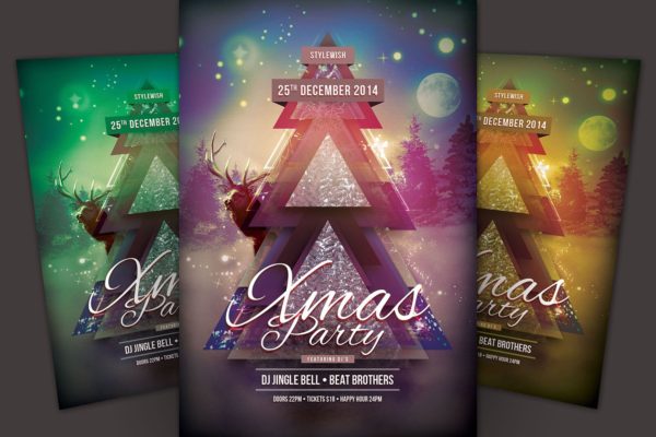 圣诞节节日派对聚会宣传传单模板 Xmas Party Flyer Template缩略图 圣诞节节日派对聚会宣传传单模板 Xmas Party Flyer Template