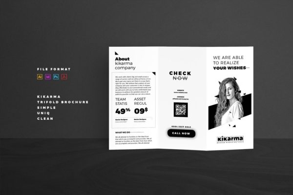 三折页商务促销广告宣传画册模板 Tri Fold brochure