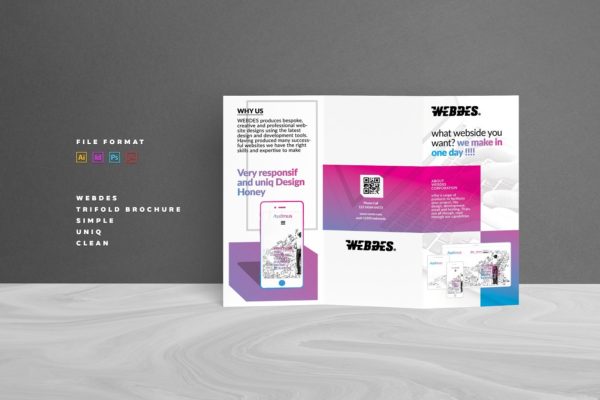 实用三折页商务推广宣传册模板 Trifold Brochure
