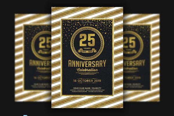 周年庆聚会活动海报设计传单模板 Anniversary Party Flyer缩略图 周年庆聚会活动海报设计传单模板 Anniversary Party Flyer
