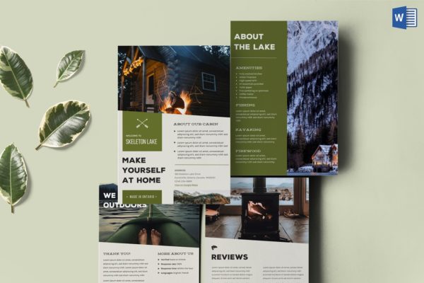 民宿客栈租赁欢迎设计套件 Home Rental Welcome Kit – Word Doc
