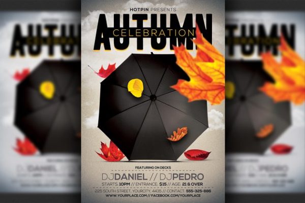 秋季惬意派对传单宣传模板 Autumn Party Flyer Template缩略图 秋季惬意派对传单宣传模板 Autumn Party Flyer Template