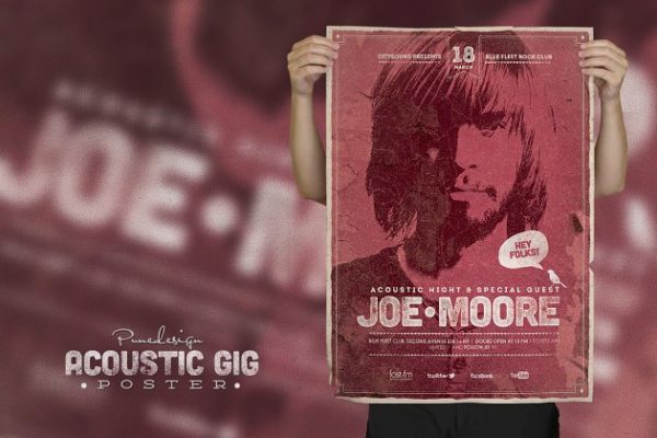 多用途现场演出海报模板 Acoustic GIG Poster