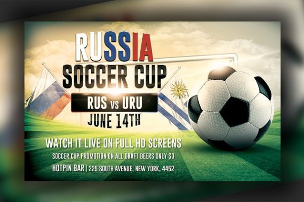 足球世界杯比赛宣传传单模板 Soccer World Cup Flyer Template缩略图 足球世界杯比赛宣传传单模板 Soccer World Cup Flyer Template