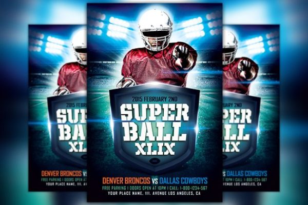 超级球类游戏XLIX传单模板 Super Ball Game XLIX Flyer Template缩略图 超级球类游戏XLIX传单模板 Super Ball Game XLIX Flyer Template