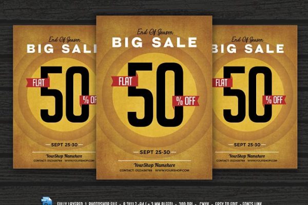 超级折扣数字促销海报设计模板 Big Sale Poster缩略图 超级折扣数字促销海报设计模板 Big Sale Poster