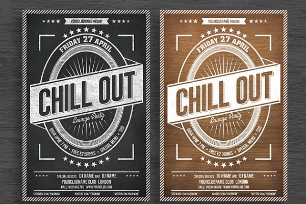 轻吧活动传单/海报设计素材 Chill Out Flyer/Poster