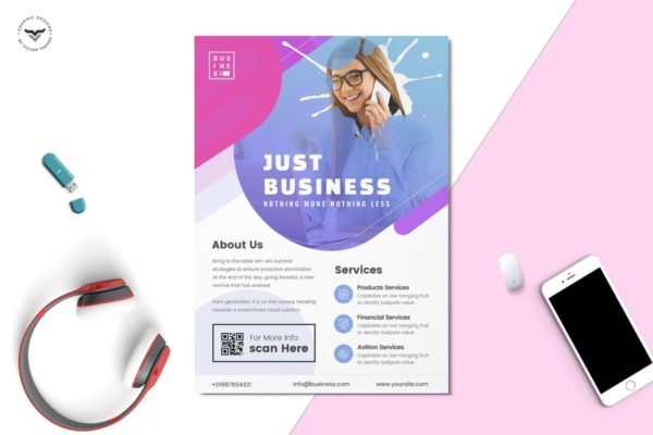 企业宣传通用海报传单设计模板v1 Business Flyer Template缩略图 企业宣传通用海报传单设计模板v1 Business Flyer Template