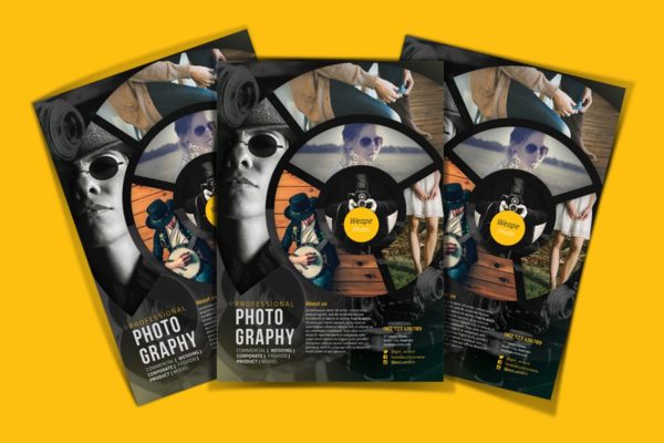 圆环拼凑风格摄影主题海报设计模板素材 Photography Flyer Template缩略图 圆环拼凑风格摄影主题海报设计模板素材 Photography Flyer Template