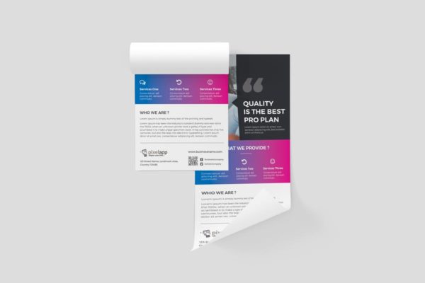公司宣传DL传单设计PSD模板 Corporate DL Flyer