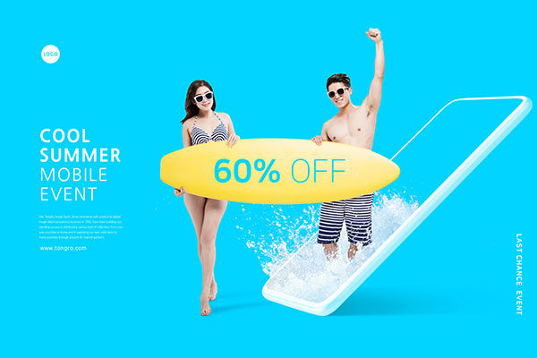 夏季活动/商品促销活动海报Banner设计缩略图 夏季活动/商品促销活动海报Banner设计