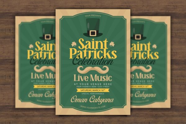 圣帕特里克庆典活动海报传单模板 Saint Patricks Celebration Flyer缩略图 圣帕特里克庆典活动海报传单模板 Saint Patricks Celebration Flyer