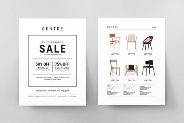 大型促销活动海报设计模板 The Clearance Sale Flyer