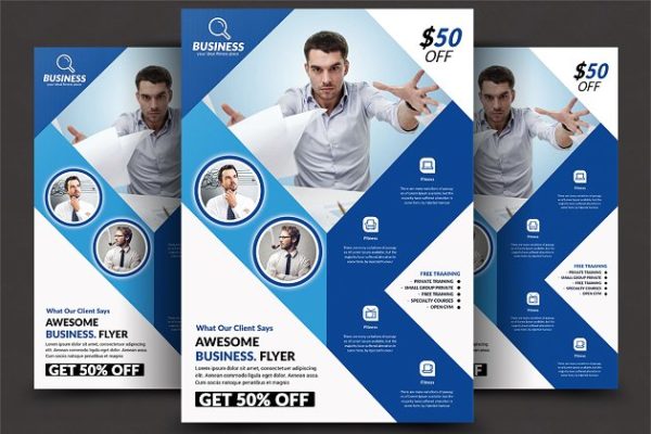 培训机构商务合作宣传传单设计模板 Corporate Flyer Print Templates