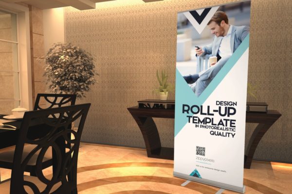 企业品牌宣传推广易拉宝设计模板 Roll Up Banner Design Template