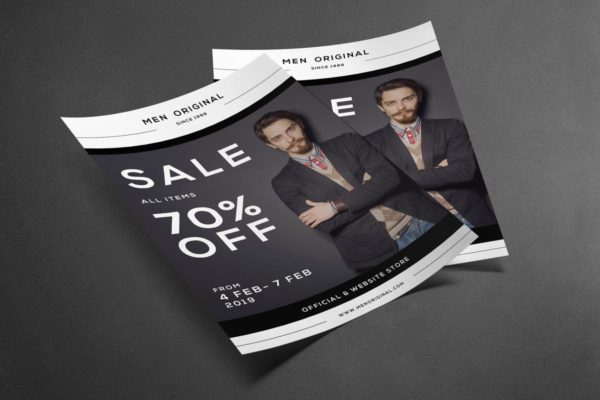 男士时尚促销广告销售传单设计模板 Men Fashion Flyer缩略图 男士时尚促销广告销售传单设计模板 Men Fashion Flyer