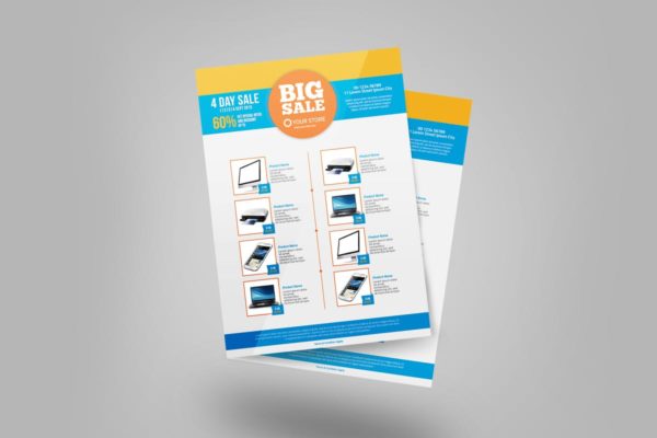 电子产品/特价商店销售传单模板V1 Sale Flyer Template #1缩略图 电子产品/特价商店销售传单模板V1 Sale Flyer Template #1