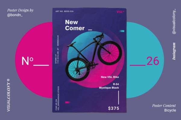 自行车品牌推广海报设计模板 Bike Poster