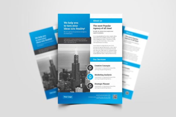 商务合作企业宣传海报设计模板素材 Corporate Business Flyer 038缩略图 商务合作企业宣传海报设计模板素材 Corporate Business Flyer 038